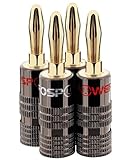 FosPower Bananenstecker Für Lautsprecherkabel - Bananenstecker Lautsprecher -...