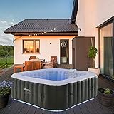 Arebos Spa Whirlpool 2400 W | automatisch aufblasbar | In- & Outdoor Spa Pool |...