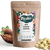Foodico Kakaobutter (Waffers), Bio 1kg, ohne Zucker, Lebensmittelqualität, nicht...