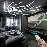 Huichun Led Deckenleuchte Dimmbar L140cm, Wohnzimmerlampe Deckenleuchte, Modern...