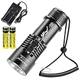 Tauchlampe LED Professionelle 6000 Lumen Unterwasser Taschenlampe Hohe Lumen...