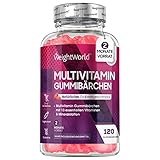 Multivitamin Gummibärchen - 120 Stück - Gummies mit 13 Vitaminen und Mineralstoffen -...