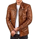 FAPA Lederjacken (Hellbraun, 2XL)