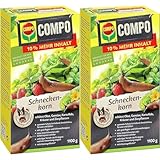 COMPO Schneckenkorn regenfest, Streugranulat gegen Nacktschnecken, 1,1 kg (Packung mit 2)