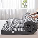 Dicke japanische Boden-Futon-Matratze, tragbar, aufrollbar, Doppelbett/Full/Queen/King...