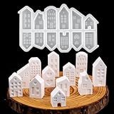 EPODA Silikonformen Gießformen Häuser, 12 Stück Kleine Silikonform Haus,...