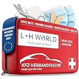 KFZ Verbandstasche aktuelle Norm 2023 | Testsieger, StVO konform, Europaweit...