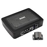 ISUDAR 9 Zoll schlanker Max 600W Subwoofer Aktiv Powered Untersitz-Auto Audio Subwoofer...