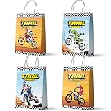 Dirt Bike Party Kunst Tasche, 24pcs Motorrad Geschenktüten mit Griff...