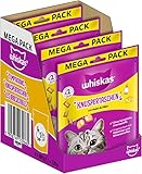 Whiskas Knuspertaschen Katzensnack mit Huhn– & Käsegeschmack, 4er Pack,...