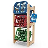 SCHWANFELD® Getränkekistenregal für 3 Kisten [Geeignet für Jede Kistensorte]...