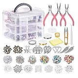 HOTOOLME Schmuck Basteln Set Schmuckherstellungs-Set mit Schmuckzange, Perlendraht,...