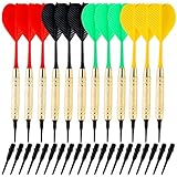 Dartpfeile mit kunststoffspitze für Elektronische Dartscheibe, 12 Stück Soft Darts...