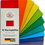 WIKAKERZEN Wachsplatten zum Gestalten und Verzieren von Kerzen DIY Set für Tauf- und...