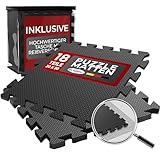 Bodenschutzmatte Fitness inkl. gratis Antirutschmatte & Zipperbag - 18...