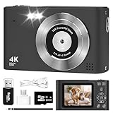 Digitalkamera,4K Autofokus Fotoapparat Fotokameramit 64G SD-Karte 64MP,16X...
