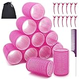 Gemtte 25 Stück Lockenwickler Set, 36mm Haftwickler Hair Rollers mit 12 Stücke...