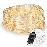 CozyHome LED Schlauch 200 LED - 8 Modi & Timer - 12m mit Stecker Strombetrieben I...