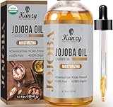 Kanzy Jojobaöl Bio Kaltgepresst 100% Reines Gold, 120ml für Haut, Haare und Nägel,...