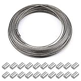 30m x 1.5mm Drahtseil Stahlseil aus Edelstahl, Draht Seil Drahtspule...
