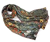 Prettystern Damen Seidenschal Malerei Silk Scarf Jugendstil bunt Gustav Klimt...