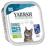 Yarrah Bröckchen Fisch 100g Bio Katzenfutter, 16er Pack (16 x 0.1 kg)