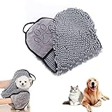 Haustier Handtuch, Super Saugfähig Haustier Handtuch, Hundetuch Mikrofaser...