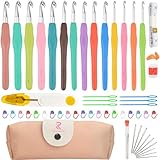 Moseem Häkelnadel Set 54 Stück, 14 Größe Häkelset von 2 mm bis 10 mm für...
