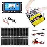 Komplettes Sonnensystem - 12 Volt Solarpanel Komplettsystem - 300 Watt Konverter...