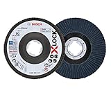 Bosch Accessories 2 Stück Fächerschleifscheibe (X-LOCK, Ø 125 mm, Körnung...