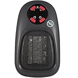 BALDERIA Plugin-Heater | Starker Heizlüfter 500W | Steckdosenheizung mit Fernbedienung,...