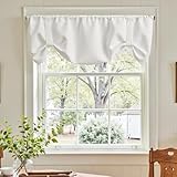 Vangao Scheibengardine mit Raffbändern für Küche Badezimmer Klein Fenster Landhausstil...