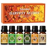 SALKING Herbst Ätherische Öle Set, 6x10mL 100% Bio Aromatherapie Duftöl GeschenkSet...