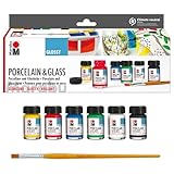 Marabu 1115000000087 - Porcelain & Glass Starter Set Glänzend, Porzellan- und Glasfarbe...