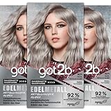 GOT2B Edelmetall M71 Pearl Metallic Silber Stufe 3, 3er Pack (3x 143 ml)