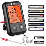 Te-Rich Bratenthermometer Bluetooth Grill Thermometer Digital Funk...