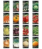 Deluxe Garden Seeds Kollektion: 16 Gemüsesorten und Beeren für Ihre eigene...
