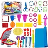 Knete Set Knetwerkzeug für Kinder, 41 Stück Knete Zubehör Creation Frühstück Burger &...