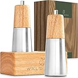 WALDWERK Design Salz und Pfeffermühle aus massivem Holz - Pfeffermühle und...