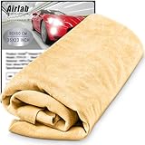 Airlab Fensterleder Auto Ledertuch 90x60 cm, Autoleder XXL Fensterleder aus...