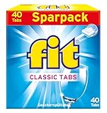 fit Classic Tabs 40 Stück - Geschirrspül-Tabs für Spülmaschinen - Schnelllöseformel...