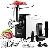 Fleischwolf Elektrisch RBAYSALE Fleischmaschine, 4-IN-1 Multi Küchenmaschine Wurstfüller...