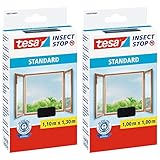 tesa Insect Stop STANDARD Fliegengitter für Fenster - Insektenschutz...
