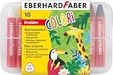 Eberhard Faber 524011 - Wachsmalkreide Colori, 10 wasserfeste Wachsmalstifte im...