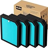 Aircillin 4-Pack Luftreiniger AP1501 Ersatzfilter, 3-Stufiges Aktivkohle Filtersystem, H13...