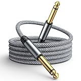 Highwings 6.35mm Gitarrenkabel 3m,6.35mm auf 6.35mm Instrumentenkabel  Nylon...