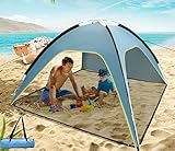 Baralir Strandmuschel, UV Schutz 50+ Strandzelt mit abnehmbarem Boden, 4 Personen XXL...