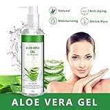 Aloe Vera Gel 100% Pur - für Gesicht Haare Körper - Natürliche, Beruhigende...