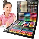 ISO TRADE Malkasten für Kinder 258 tlg Zeichenset -inkl. Wachsmalstifte,...