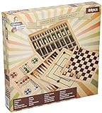 Spielesammlung Deluxe aus Holz 5 Spiele Schach Backgammon Ludo UVM